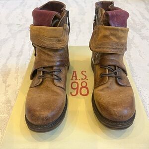 A.S.98 Brown Leather Ankle Boots